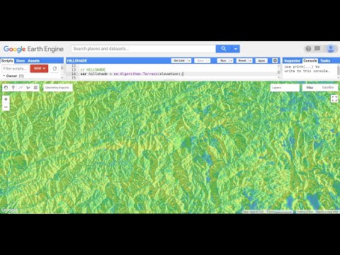 Google Earth Engine Tutorial: DEM - Hillshade