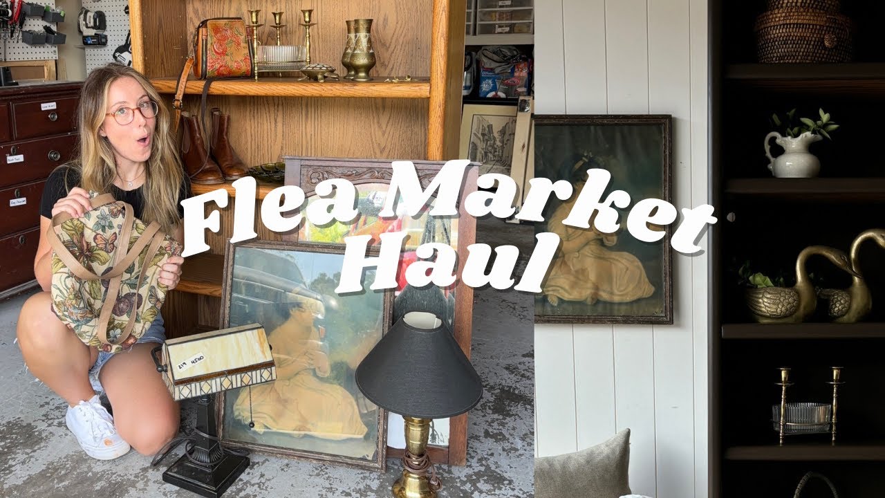 Epic Vintage Thrift HAUL & Bookshelf Makeover