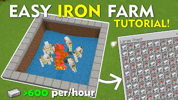 Easiest IRON FARM In Minecraft 1.21+ Bedrock and Pocket!