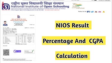 Nios Result Percentage And CGPA Calculation | Task Is Helping (NIOS) #nios #taskishelping #viral