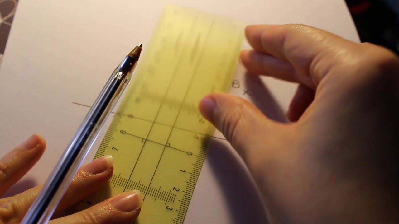 Tracer une perpendiculaire avec la réquerre (6ème) - YouTube