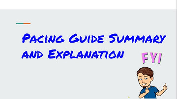 Pacing Guide Introduction