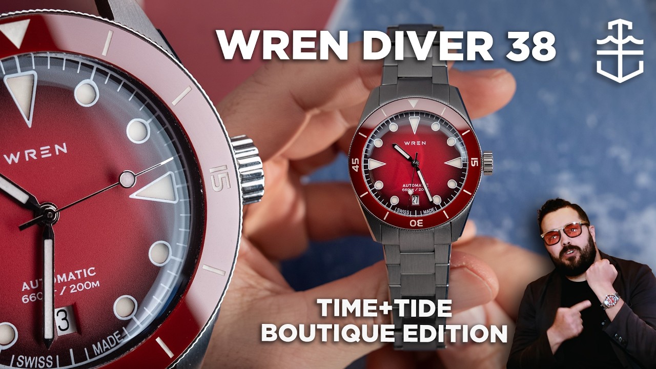 New Wren Diver 38 Crimson Time+Tide Boutique Edition: A feature-packed dive watch under $1,600 - YouTube