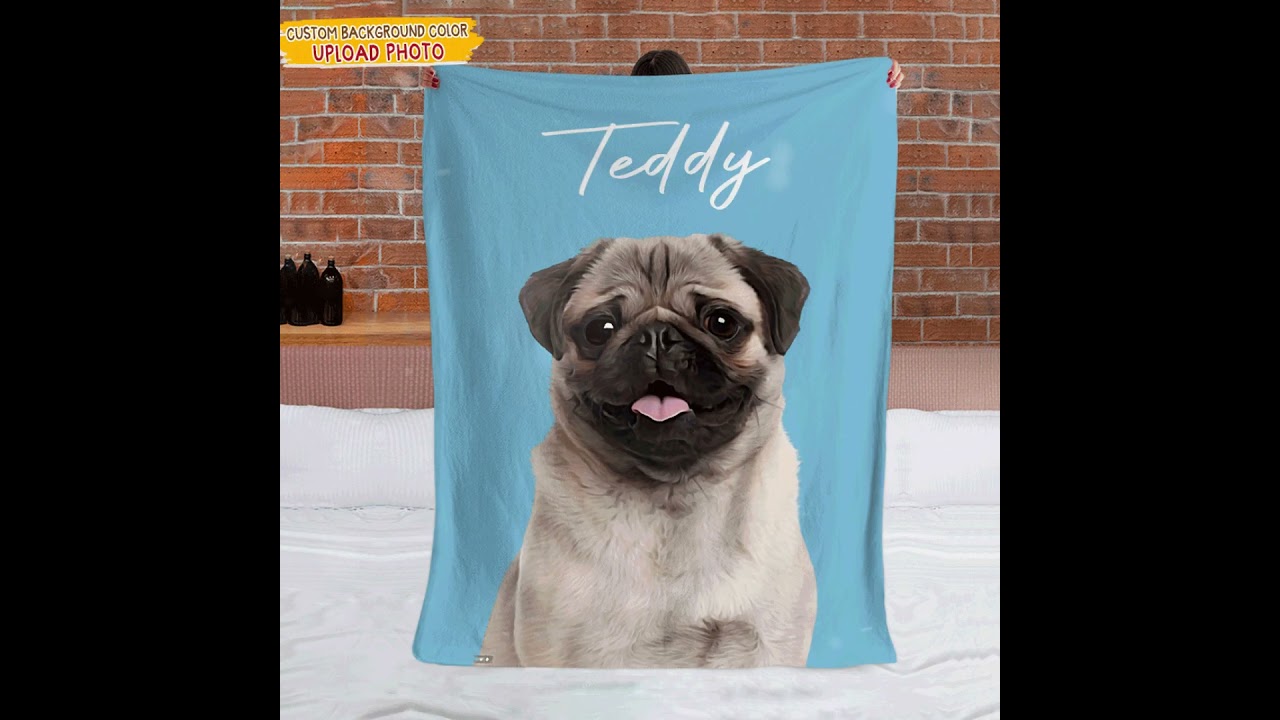 Custom Dog Upload Photo Fleece Blanket, Sherpa Blanket - Best Gift for Dog Owners, Dog Lovers 889901