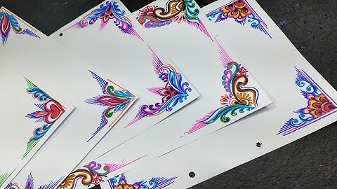 Boder and corner design for students project Khata.// DIY- practical Khata designs.// Suchipatra Art