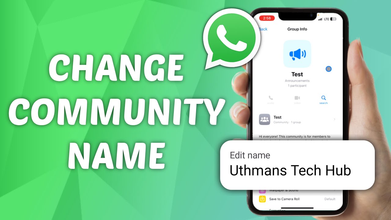 How To Change Community Name In WhatsApp YouTube