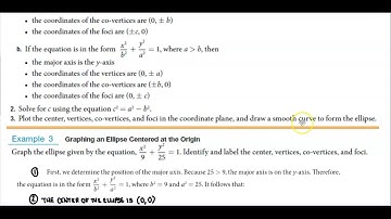 Math 10 8.1 Example 3 Graphing an Ellipse Centered at the Origin