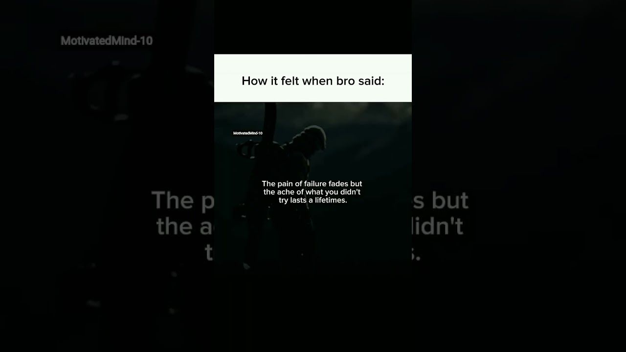 How it felt when bro said this 