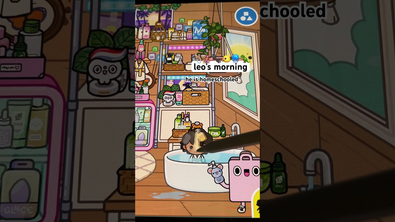 Leo’s morning routine!🦖🪼🐾