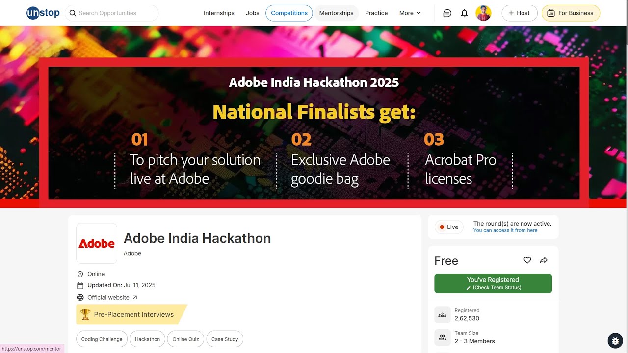 Adobe India Hackathon 2025 – All Questions Solutions | Quiz + Coding | 11 July 2025