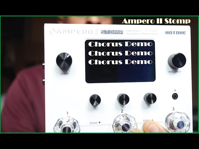 Ampero II stomp demo. Chorus effect, multi effects pedal - YouTube