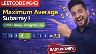 Leetcode 643 Maximum Average Subarray I | Java | Pattern 3 : Sliding Window