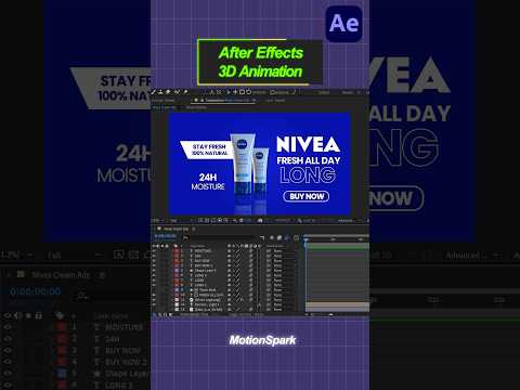How to Create 3d Product Advertisement After Effects Tutorial #aftereffects #shorts #animation