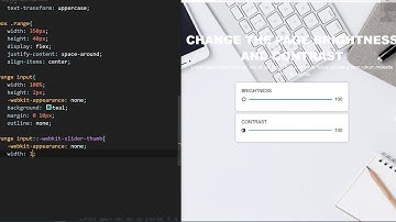 Change The Page Brightness Contrast | HTML CSS & Javascript