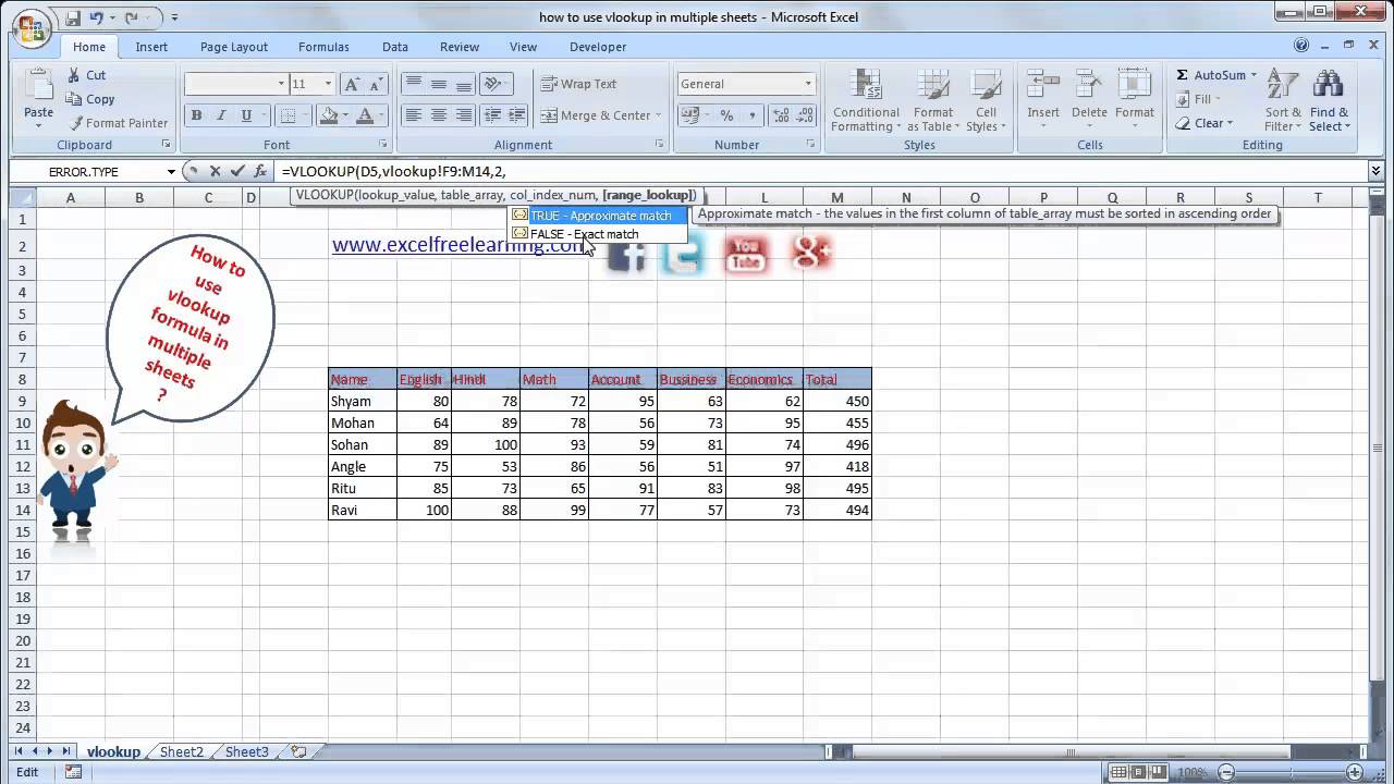 how-to-use-vlookup-in-multiple-sheet-in-hindi-youtube