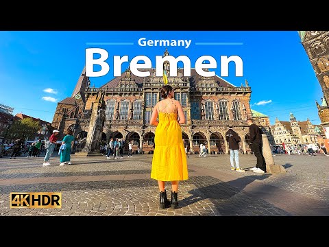 Bremen, Germany 🇩🇪 Walking Tour | 4K 60fps HDR | A beautiful German City