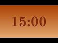 15-Minute Countdown Timer | (Fire → Brown Sugar) × Reddish Brown