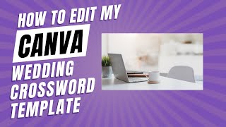 Etsy Template overview - Canva Wedding Crossword template personalization