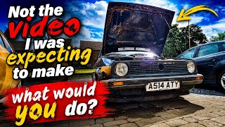 ABANDONED 1984 VOLKSWAGON GOLF A TRUE BUDGET BUILD WITH TRUE PROBLEMS DRIVEWAY RESTORATION VEE DUB