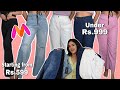 MYNTRA HIGH WAIST JEANS HAUL | WIDE-LEG, FLARED, STRAIGHT FIT | Try-On Jeans Haul | Kirti Agarwal |