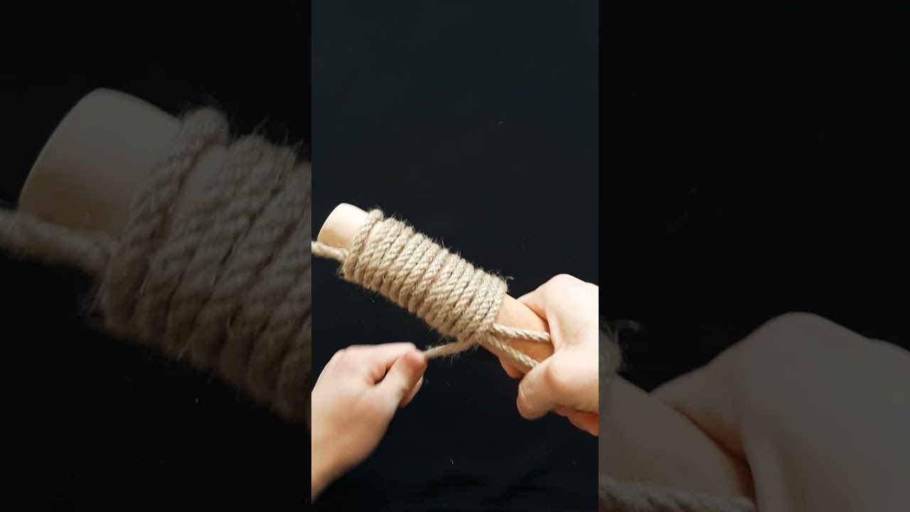 useful knot tricks : how to make a pararcord handle for a knife handle, an axe, or any other tool.