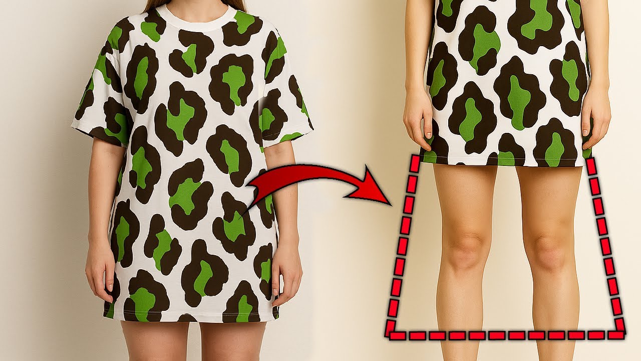 how to make a dress into a shirt without cutting DIY T-Shirt Dress
