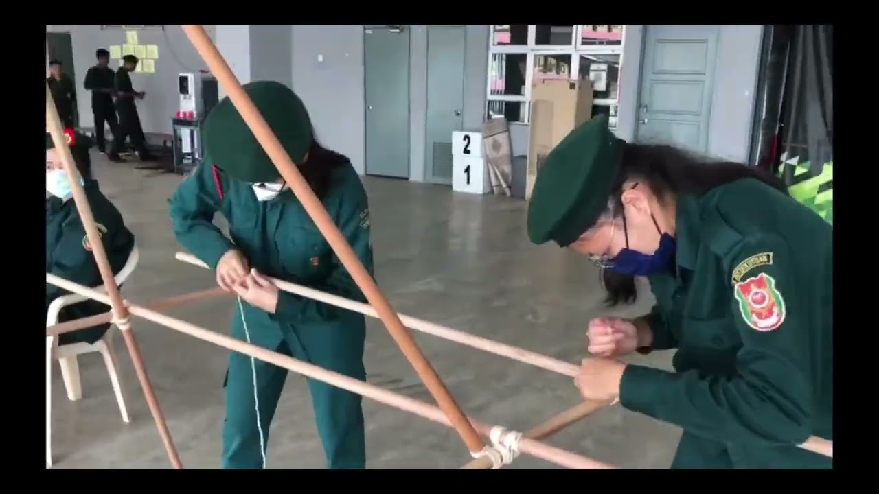 Ikatan dan simpulan, set gajet meja makan Cabaran Kokurikulum KRS SMK MIHARJA