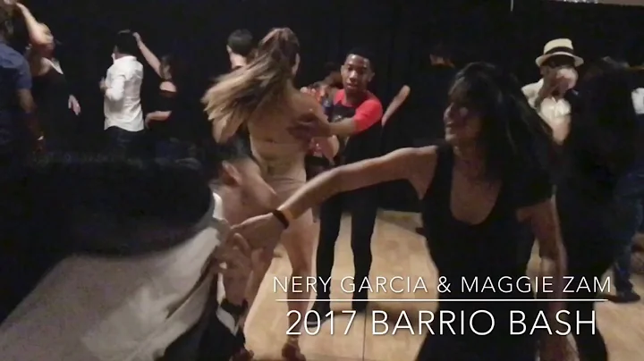 Nery Garcia & Maggie Zam Salsa dancing at Barro Ba...