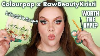 Colourpop x RawBeautyKristi Collection | Try On & First Impression!