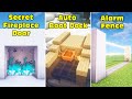 ⚒ Minecraft: 3 Simple Redstone Build Hack (Secret Fireplace Door, Alarm Fence, Auto Boat Dock) #21