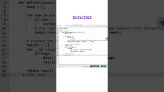 K closest Elements #coding #gfgpotd #python #gfg #geeksforgeeks #solution #today #programming