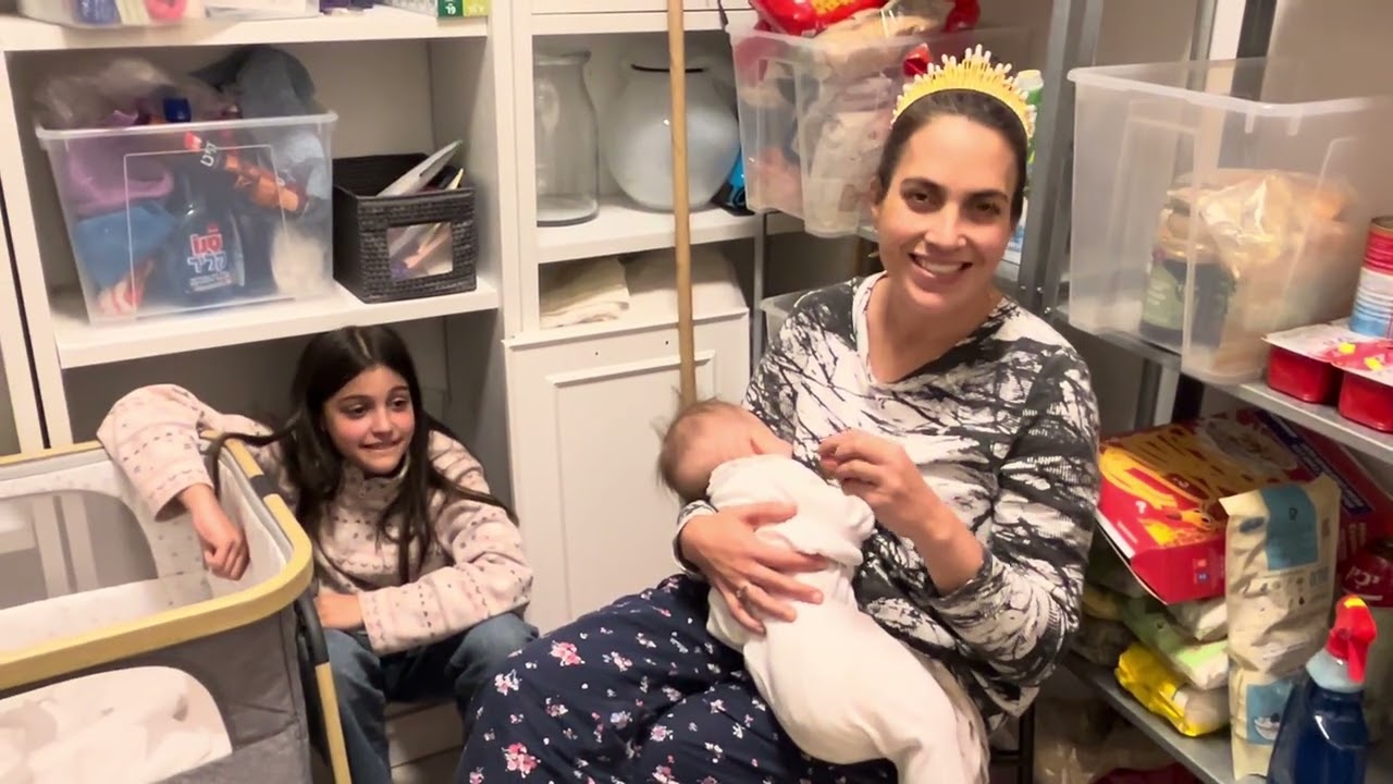 Magen family in the bomb shelter on the first day of Roaring Lion -- Israel's war with Iran