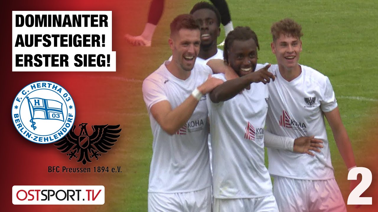 Aufsteiger dominiert! Erster Saisonsieg: Hertha 03 Zehlendorf - BFC Preussen | Regionalliga Nordost