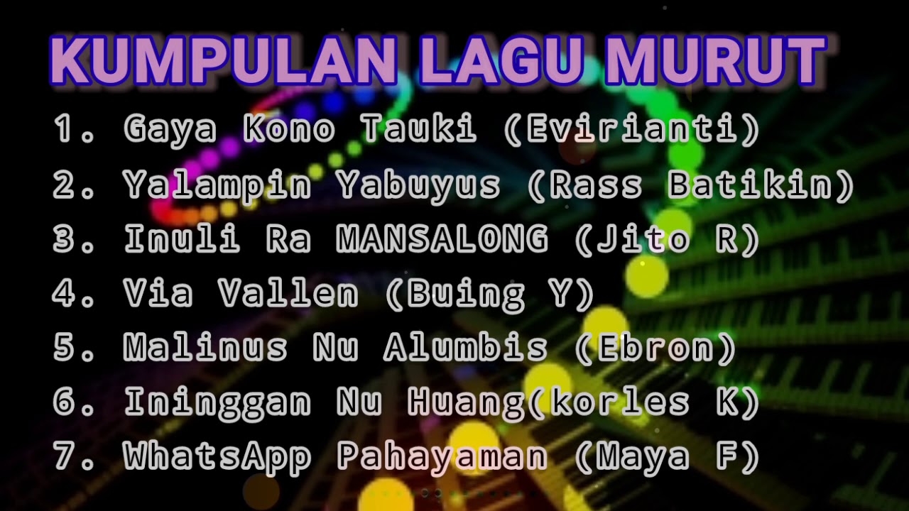 KUMPULAN LAGU MURUT TERBARU