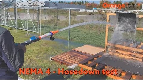 NEMA 4 - Hosedown Test with LED Sign
