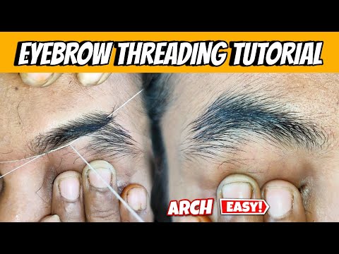 Arch Shape Eyebrows Tutorial for Beginner | Threading Eyebrows step by step Guide