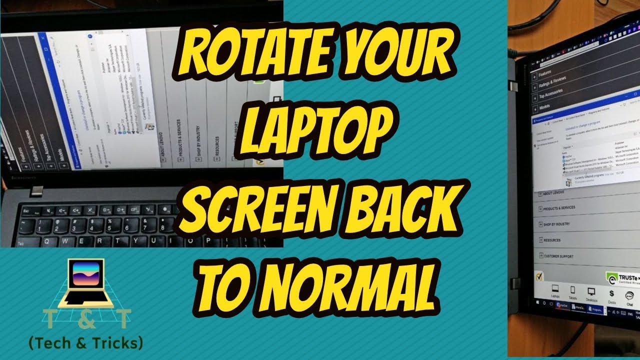 Rotate Your Laptop Screen Back To Normal Tech And Tricks T T YouTube