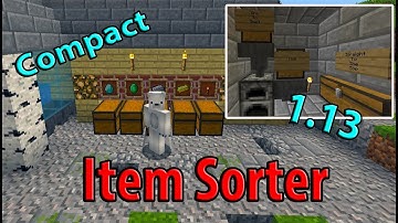 Minecraft Automatic Item Sorter Minecraft 1.17 tested | Easy & Compact