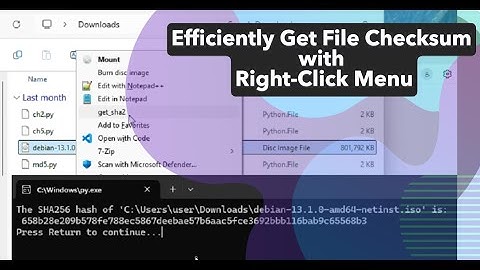 Efficiently Get File Checksum With Right-Click Menu Option