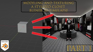 Modeling And Texturing A Stylized Closet (Blender 3D Timelapse) |Part 1/2|