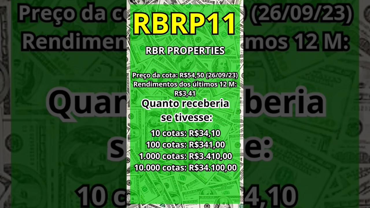 QUANTO RENDE OS DIVIDENDOS NAS COTAS DO 