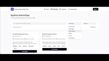 Virtual Internship Hub | Prototype