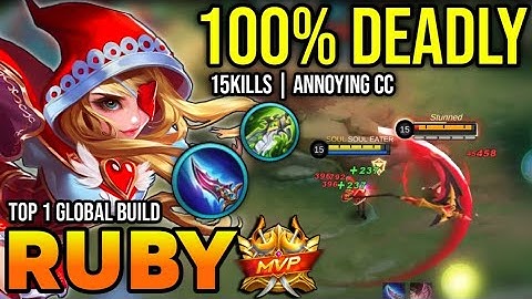 RUBY BEST BUILD 2023 | BUILD TOP 1 GLOBAL RUBY GAMEPLAY | MOBILE LEGENDS
