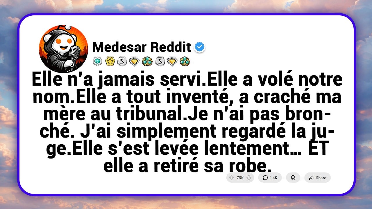 Au tribunal, mes parents ont déclaré : « Elle n’a jamais servi. Elle a volé notre nom. » Jusqu’à....