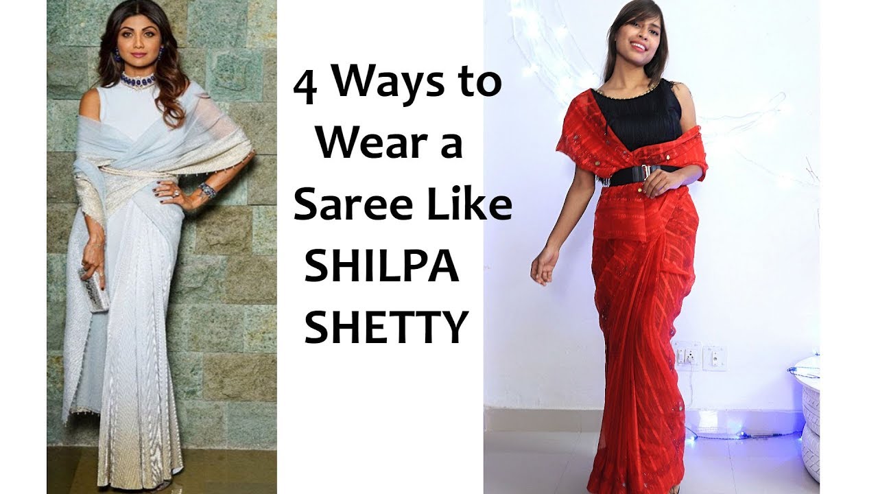 shilpa shetty party wear saree