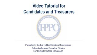 Tutorial for Candidates & Treasurers