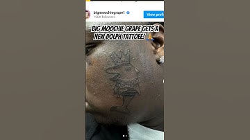 Big Moochie Grape gets a new Dolph tattoo on his face! 😲 #music #djakademiks #hiphop #viralphoto