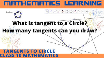 GeoGebra Demonstration| Tangent to a circle | How many tangents?