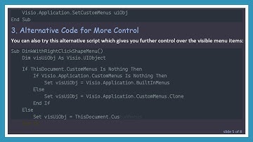 How to Hide Popup Menu Items in Microsoft Visio