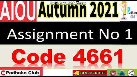 ⏩ AIOU Code 4661 Solved Assignment No.1 Autumn 2021 || Level: MSc Pakistan  studies